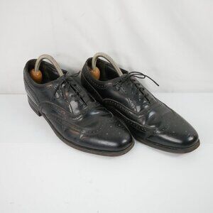 VTG FLORSHEIM IMPERIAL Mens 9 D Wing Tip Full Brogue Oxfords 626933 BLACK